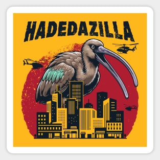 Hadedazilla Funny Hadeda T-Shirt | South Africa Morning Bird | Morning Alarm | Safari Africa Magnet